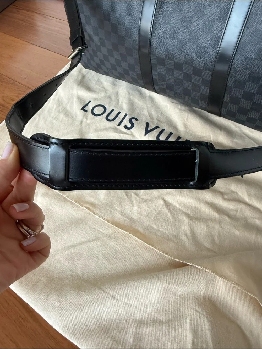 Louis Vuitton Black Damier Graphite Duffel Bag